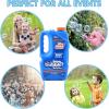 imageJOYIN 2 Bottles Bubbles Refill Solutions 64 oz up to 5 Gallon Concentrated Solution for Bubble Machine Gun Wand Refill Fluid Summer Easter Toys Double GreenBlue