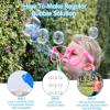 imageJOYIN 2 Bottles Bubbles Refill Solutions 64 oz up to 5 Gallon Concentrated Solution for Bubble Machine Gun Wand Refill Fluid Summer Easter Toys Double GreenBlue