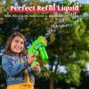 imageJOYIN 2 Bottles Bubbles Refill Solutions 64 oz up to 5 Gallon Concentrated Solution for Bubble Machine Gun Wand Refill Fluid Summer Easter Toys Double GreenOrangeblue