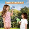imageJOYIN 2 Kids Bubble Guns with 4 Bottles Solution Automatic Bubble Machine Gun with 8 Holes for Kids Adults Summer Toys Easter Basket Stuffers Birthday Gift Party FavorsGreen  Blue