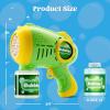 imageJOYIN 2 Kids Bubble Guns with 4 Bottles Solution Automatic Bubble Machine Gun with 8 Holes for Kids Adults Summer Toys Easter Basket Stuffers Birthday Gift Party FavorsGreen Yellow  Blue Yellow