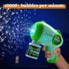 imageJOYIN 2 Kids Bubble Guns with 4 Bottles Solution Automatic Bubble Machine Gun with 8 Holes for Kids Adults Summer Toys Easter Basket Stuffers Birthday Gift Party FavorsGreen  Blue