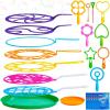 imageJOYIN 29 Pcs Big Bubble Wands Set Giant Bubble Wand Bulk with Tray for Kids Outside Blowing Toys for Summer Easter Party Favor Birthday ToddlersAssorted