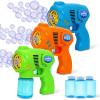 imageJOYIN 3 Packs Bubble Guns with 3 Solutions Automatic Bubble Maker Blower Machine for Kids Party Favors Summer Toy Birthday Outdoor ampamp Indoor Activity EasterSolid