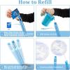 imageJOYIN 45 Packs Big Bubble Wand Set with Concentrated Solution Refills 146quot 9 Colors Giant Bubble Wands for Summer Toy Party Favors Kids Birthday Pool Indoor and Outdoor Activities