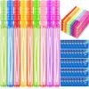 imageJOYIN 45 Packs Big Bubble Wand Set with Concentrated Solution Refills 146quot 9 Colors Giant Bubble Wands for Summer Toy Party Favors Kids Birthday Pool Indoor and Outdoor Activities