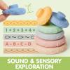 imageJOYIN Baby Toys  Montessori Toys for Babies FoodGrade Sensory Present Infant Stacking Circles Teether Blocks 3D Stress Balls Pull String Learning Gifts for Baby Girls Boys