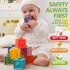imageJOYIN Baby Toys  Montessori Toys for Babies FoodGrade Sensory Present Infant Stacking Circles Teether Blocks 3D Stress Balls Pull String Learning Gifts for Baby Girls Boys