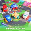 imageJOYIN Rubber Toy Cars for Toddlers 13 Year Old 8 PCS Cartoon Baby Truck Cars Bath Toy with Storage Bag  1 2 Year Old Boy Toys Birthday Gift Pinata Bags Filler Carnival Prizes