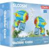 imageSloosh 2 Packs Bubble Gun for Kids with 10 Holes Bubble Machine Gun for Toddlers 13 Automatic Light Up Airship Blower with 2 Bottles 4 Bags Refill Solution Summer Outdoor Toy Party Easter Gift