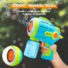 imageSloosh 2 Packs Bubble Gun for Kids with 10 Holes Bubble Machine Gun for Toddlers 13 Automatic Light Up Airship Blower with 2 Bottles 4 Bags Refill Solution Summer Outdoor Toy Party Easter Gift
