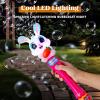imageSloosh Easter Bunny Bubble Wand for Kids Ages3 Light Up Automatic Bubble Maker with LED ampamp Sound Effect for Toddler Birthday Party Gifts Outdoor Easter Basket Stuffers
