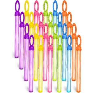 imageJOYIN 24 Pack 14 Big Bubble Wands Bulk Leaf Blower Bubble 2 Dozen for Summer Toy OutdoorIndoor Activity Use Easter Party Favors Supplies for KidsLeaf