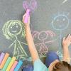 image24 PCS Washable Sidewalk Chalks Set NonToxic Jumbo Chalk for Schools Outdoor Art Play Paint on Chalkboard Blackboard and Playground 6 Colors