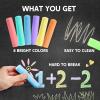 image24 PCS Washable Sidewalk Chalks Set NonToxic Jumbo Chalk for Schools Outdoor Art Play Paint on Chalkboard Blackboard and Playground 6 Colors