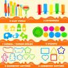 imageJOYIN 44 Clay Tools Set for Kids Clay Accessories with Various Plastic Molds Rolling Pins Cutters