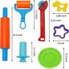 imageJOYIN 44 Clay Tools Set for Kids Clay Accessories with Various Plastic Molds Rolling Pins Cutters