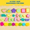 imageJOYIN 44 Clay Tools Set for Kids Clay Accessories with Various Plastic Molds Rolling Pins Cutters