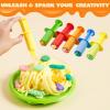 imageJOYIN 44 Clay Tools Set for Kids Clay Accessories with Various Plastic Molds Rolling Pins Cutters