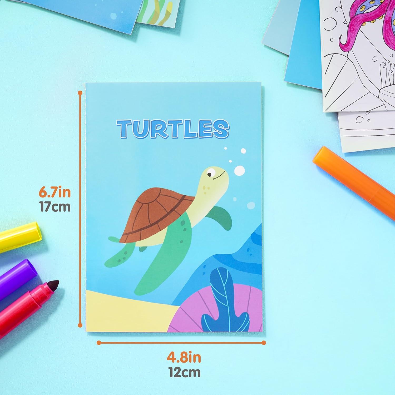 imageJOYIN 24Pcs Mix Coloring Books for Kids Ages 48 Bulk Mini Coloring Activity Books for Party Favors Birthday Party Gifts Classroom Travel Activity Goodie Bags Stuffers for Boys GirlsSea