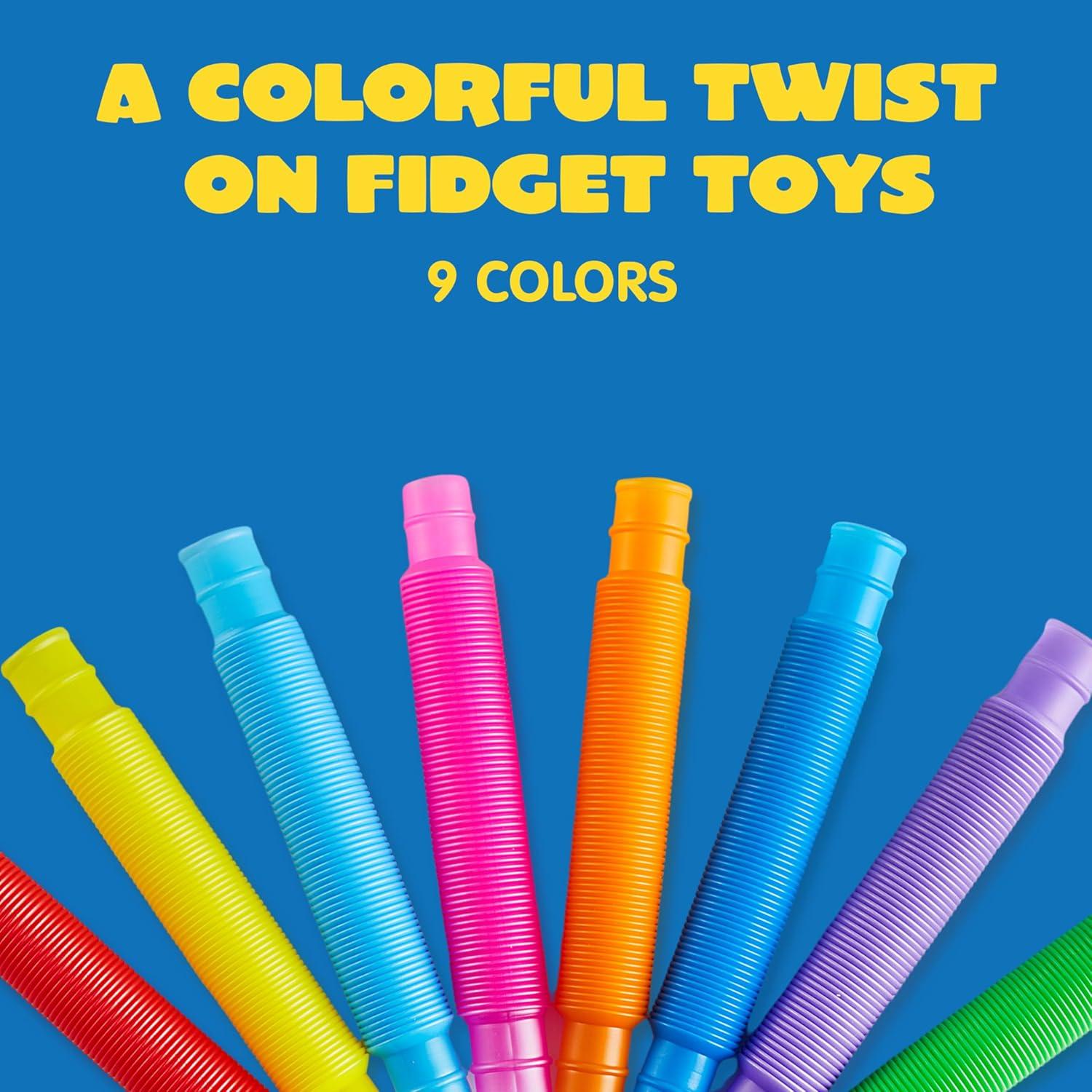 imageJOYIN 36 Pack Pop Tubes Sensory Toys Large Fidget Toys Party Favors  9 Colors Creativity Learning ampamp Fun for Toddler Kids  Perfect for Party Goodie Bags Stuffers Classroom School RewardSmall