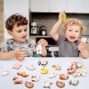 imageJOYIN 12 Pcs Animal Fridge Magnets for Kids Cute Rubber Refrigerator Magnets for Kids Magnetic Toys Whiteboard Educational Learning Toys Party Favor Birthday Children Gifts