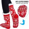 imageJOYIN 2 Packs Fuzzy Ripple Slipper Socks Chirstmas Soft Premium Fleece Crew Socks Fleece Lining Fuzzy Warm Slipper SocksRed and Blue