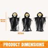 imageJOYIN 3 Pcs Halloween Decorations Outdoor LED Grim Reaper Yard Stakes 23quot Light Up Grim Reapers Path Markers for Halloween Graveyard Yard Lawn Garden Haunted House Props Party Decor Supplies