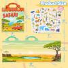 imageJOYIN 3 Sets Animal Reusable Sticker Book for Toddlers 3D Sticker Books for Kids 3 4 5 Travel Essentials Airplane Activity Toys Crafts Gifts Birthday Gifts  Farm Ocean SafariFarm  Ocean  Safari
