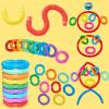 imageJOYIN 36 Pack Pop Tubes Sensory Toys Large Fidget Toys Party Favors  9 Colors Creativity Learning ampamp Fun for Toddler Kids  Perfect for Party Goodie Bags Stuffers Classroom School RewardLarge