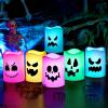 imageJOYIN 6 Pcs Halloween Flameless Candles Decorations with Remote Timer Color Changing LED Lights Lamp Indoor Battery Operated Party Favors Haunted House