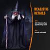 imageJOYIN 6ft Outdoor Halloween Decorations Animatronics Witch with Cane Life Size Animated Ghost Haunted House Prop Dcor with Creepy Sound and Lightup Eyes Party Supplies