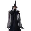 imageJOYIN 6ft Outdoor Halloween Decorations Animatronics Witch with Cane Life Size Animated Ghost Haunted House Prop Dcor with Creepy Sound and Lightup Eyes Party Supplies