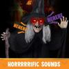 imageJOYIN 6ft Outdoor Halloween Decorations Animatronics Witch with Cane Life Size Animated Ghost Haunted House Prop Dcor with Creepy Sound and Lightup Eyes Party Supplies