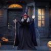 imageJOYIN 6ft Outdoor Halloween Decorations Animatronics Witch with Cane Life Size Animated Ghost Haunted House Prop Dcor with Creepy Sound and Lightup Eyes Party Supplies