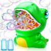 imageJOYIN Dinosaur Bubble Machine Bubble Blower with Solutions for Kids Summer Outdoor Indoor Toy Dinosaur Party Favor Kids Birthday Gift OrangeGreen