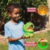 imageJOYIN Dinosaur Bubble Machine Bubble Blower with Solutions for Kids Summer Outdoor Indoor Toy Dinosaur Party Favor Kids Birthday Gift OrangeGreen