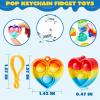 imageJOYIN Round Pop Fidget Keychain 90 Pack Pop Fidget Toys Bulk Party Favors for Kids 48812 Years Goodie Bag Stuffers Back to School Gifts for Students Classroom Prizes Birthday Sensory ToysHeart