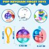 imageJOYIN Round Pop Fidget Keychain 90 Pack Pop Fidget Toys Bulk Party Favors for Kids 48812 Years Goodie Bag Stuffers Back to School Gifts for Students Classroom Prizes Birthday Sensory ToysRound