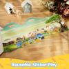 imageJOYIN Safari Animals Reusable Sticker Book for Toddlers 3D Sticker Books for Kids 3 4 5 Travel Essentials Airplane Activity Toys Crafts Gifts Birthday GiftsSafari