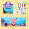 imageJOYIN Safari Animals Reusable Sticker Book for Toddlers 3D Sticker Books for Kids 3 4 5 Travel Essentials Airplane Activity Toys Crafts Gifts Birthday GiftsMermaid