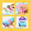 imageJOYIN Safari Animals Reusable Sticker Book for Toddlers 3D Sticker Books for Kids 3 4 5 Travel Essentials Airplane Activity Toys Crafts Gifts Birthday GiftsMermaid