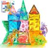 imageSYNCFUN Magnetic Building Tiles Jungle Animal Set for Kids 50PCS Including 7 Cute Animals Educational STEM Toy for Boys ampamp Girls Ages 35 48 Christmas Birthday Party Gift for ToddlersDinosaur