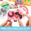 imageSYNCFUN Magnetic Building Tiles Jungle Animal Set for Kids 50PCS Including 7 Cute Animals Educational STEM Toy for Boys ampamp Girls Ages 35 48 Christmas Birthday Party Gift for ToddlersAnimal