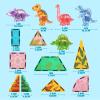 imageSYNCFUN Magnetic Building Tiles Jungle Animal Set for Kids 50PCS Including 7 Cute Animals Educational STEM Toy for Boys ampamp Girls Ages 35 48 Christmas Birthday Party Gift for ToddlersDinosaur