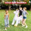 imageSloosh 43quot Inflatable Automatic Bubble Machine Bubble Blower Maker with Bubble Solution for Boy Girl Toddlers Kids Indoor Outdoor Seasonal Merriment Toy Easter Birthday Party Gift