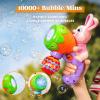 imageSloosh Easter Bunny Bubble Gun for Toddlers 3 Pink Bunny Light Up Bubble Blower with 6 Refill Solution for Kids Ages 48 Birthday Party Gifts Outdoor EasterPink