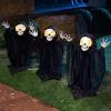 imageJOYIN 3 Pcs Halloween Decorations Outdoor LED Grim Reaper Yard Stakes 23quot Light Up Grim Reapers Path Markers for Halloween Graveyard Yard Lawn Garden Haunted House Props Party Decor Supplies