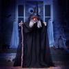 imageJOYIN 6ft Outdoor Halloween Decorations Animatronics Witch with Cane Life Size Animated Ghost Haunted House Prop Dcor with Creepy Sound and Lightup Eyes Party Supplies