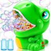 imageJOYIN Dinosaur Bubble Machine Bubble Blower with Solutions for Kids Summer Outdoor Indoor Toy Dinosaur Party Favor Kids Birthday Gift OrangeGreen